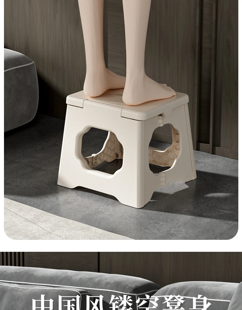 Description Picture 5 of itemPlastic Foldable Bathroom Chair Shower Small Foot Minder Stool Space Saving Tourist Outdoor Silla Plegable Trendy Furniture