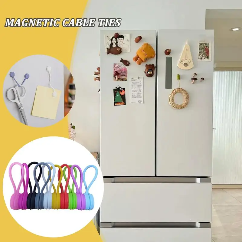 Reusable Cord Ties Charging Wire Organizer Charging Wire Organizer Phone Cord Holder Magnetic Cable Holder For