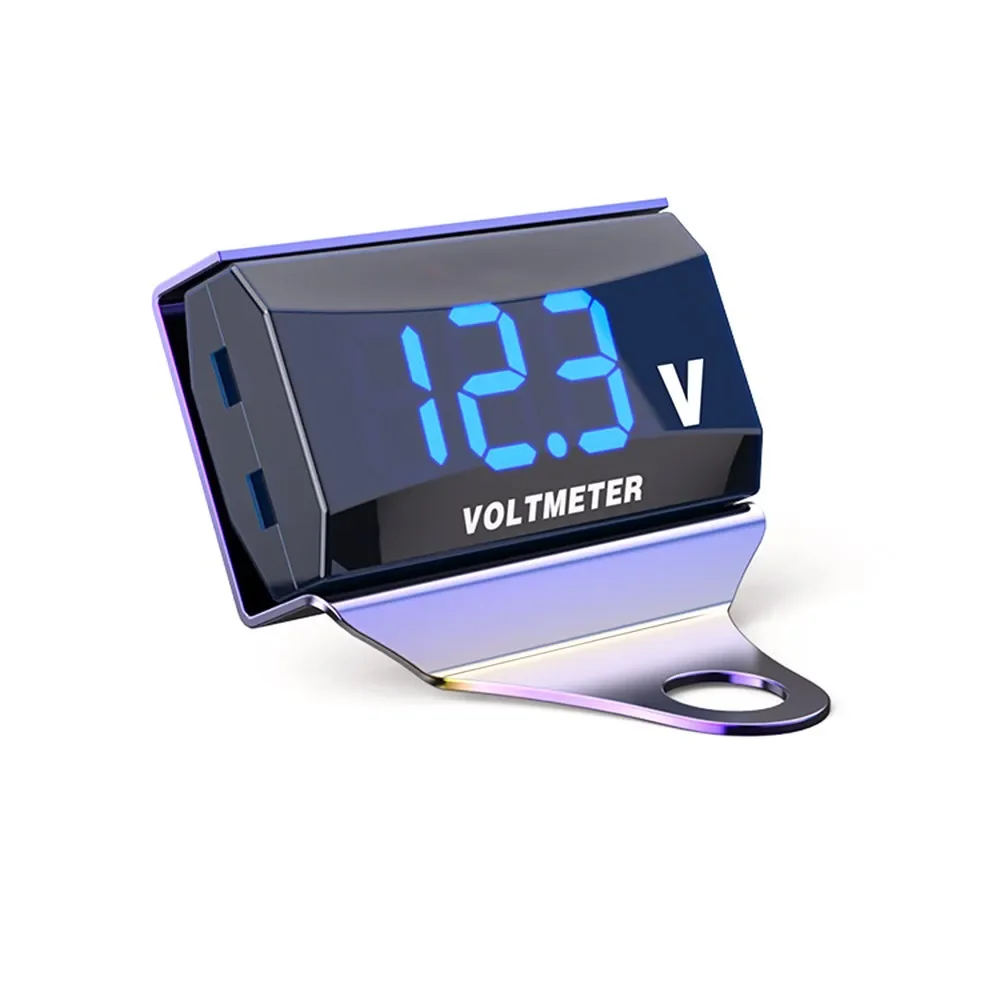 Digital Voltmeter Motorcycle DC 10-150V LED Display Waterproof Voltage Tester Battery Moniter Gauge With Bracket