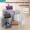 Xilecaly Diamond Portable Charger Power Bank For iPhone 16 15 14 Pro MAX Xiaomi Samsung Oneplus Mini Pocket Power Bank 5000mAh 1