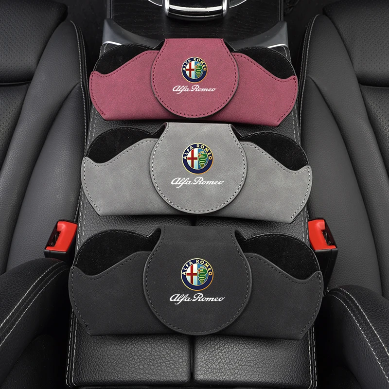 Car Logo Glasses Case Sun Visor Sunglasses Card Organizer Box