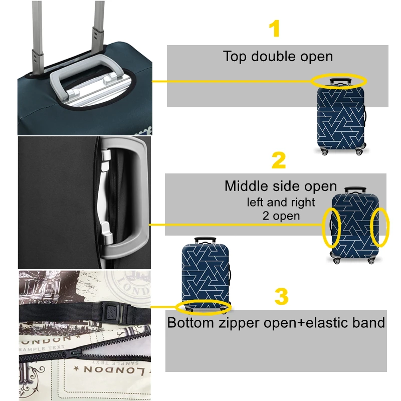 Thick Elastic Plant Luggage Protective Cover Zipper Suit For 18-32 inch Bag Suitcase Covers Trolley Cover Travel Accessories 5