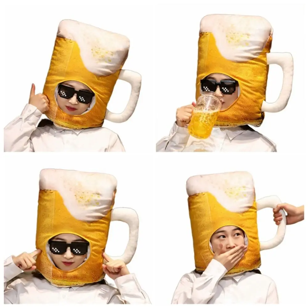 Kawaii Funny Beer Hat Photo Props Soft Cute Beer Hat Novelty Beer Cap Gifts