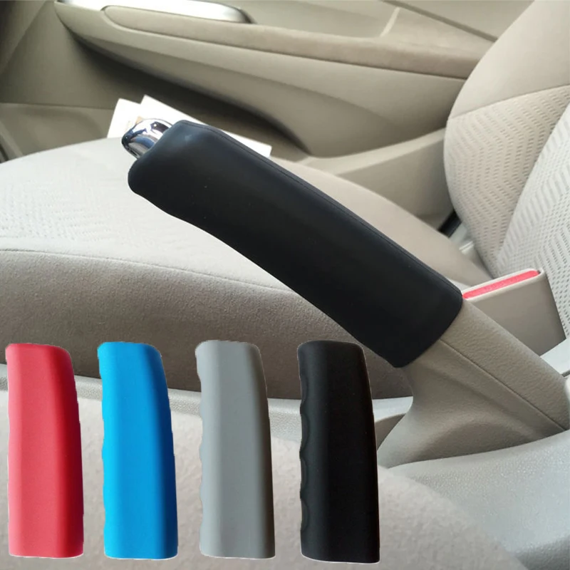 thumbnail image 2 of PU Leather Handbrake Cover - Anti-Slip Sleeve Protector For Most Cars (Black Or Red) 2 of 2