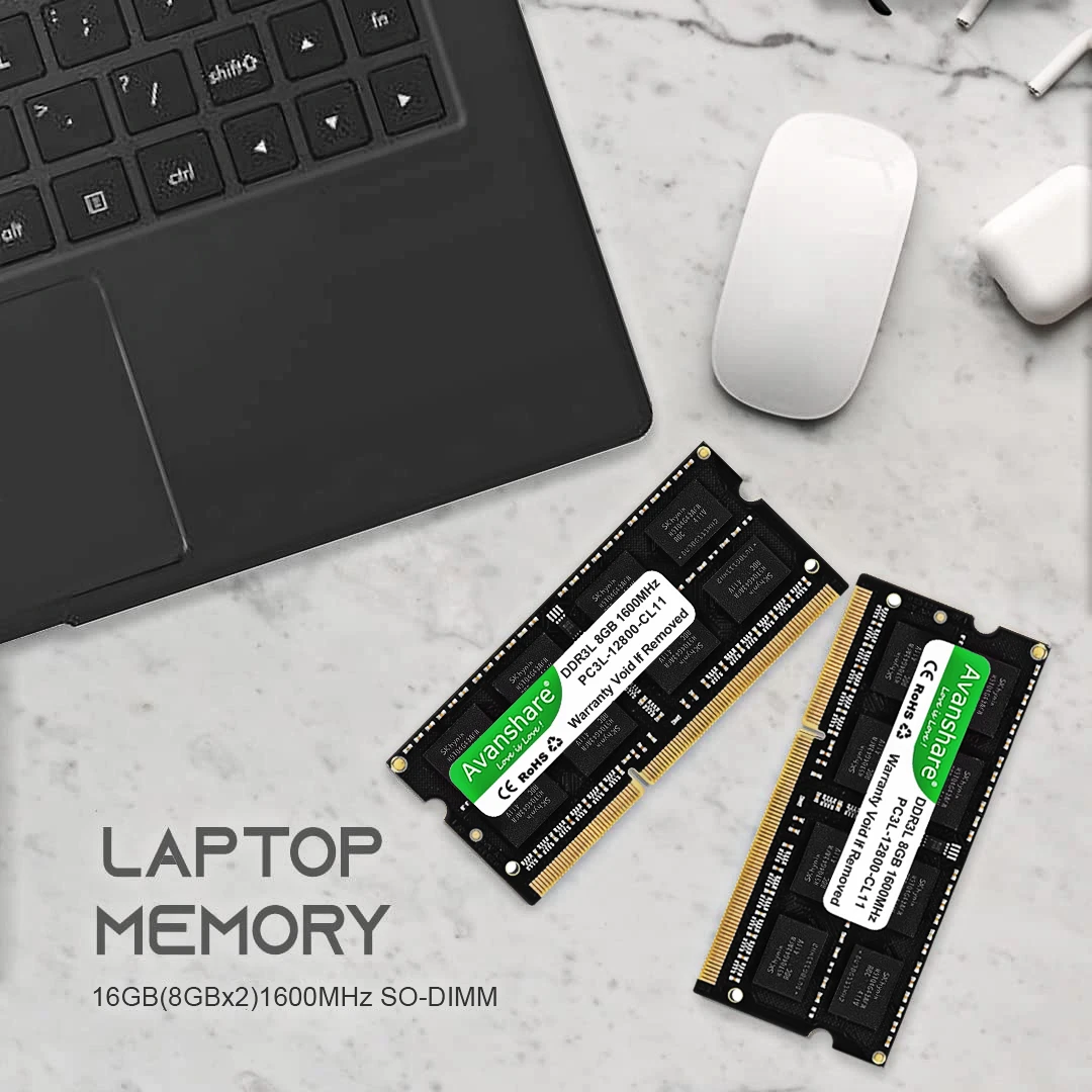 Avanshare 8gb 2gb 4gb DDR3 1600Mhz 1333mhz SO-DIMM DDR3L Memory Ram Memoria 1.5V 1.35V For Laptop Notebook Computer