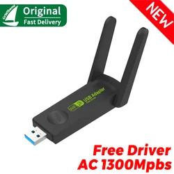 High - Speed Dual Band Wireless USB WiFi Adapter (1300Mbps)