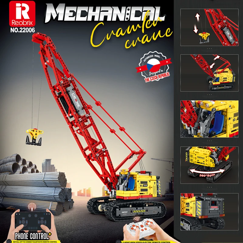 超小型ドローンヘリ ハイテク206 1322個rcアプリ制御クローラクレーン車モデルビルディングブロックレンガ子供の誕生日クリスマスギフト クラシカルファッション Signature Johaness Com