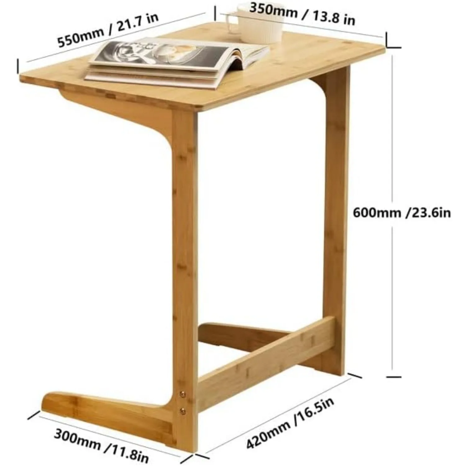 Tv Tray Table End Couch Table Snack Desk Sofa Side Table Office Furniture L Shape 3