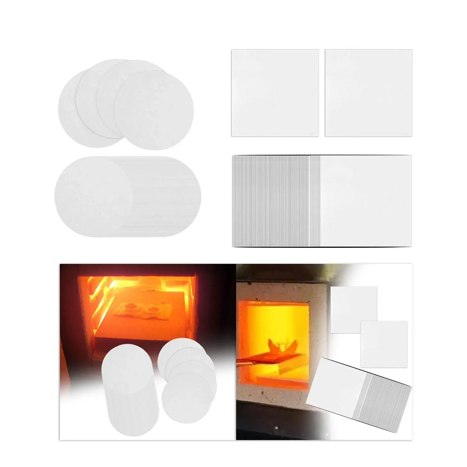 Microwave Kiln Papers DIY Fusing Glass Jewelry for DIY Craft Project Stove Fireplace Glass Art Supplies Pottery Ceramics