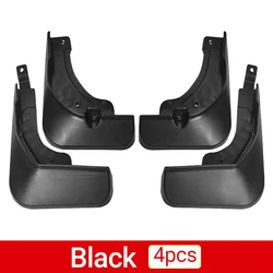 Hybrid Car Mud Flaps and Fender Protectors - Premium Splash Guards and Mudguards Accessories (Black)