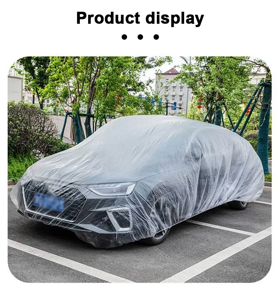 SEAMETAL Disposable Car Cover Indoor Dustproof PEVA Car Cover Transparent Soft Scratch-Free Auto Exterior Protector Universal 14 SEAMETAL Disposable Car Cover Indoor Dustproof PEVA Car Cover Transparent Soft Scratch-Free Auto Exterior Protector Universal 8