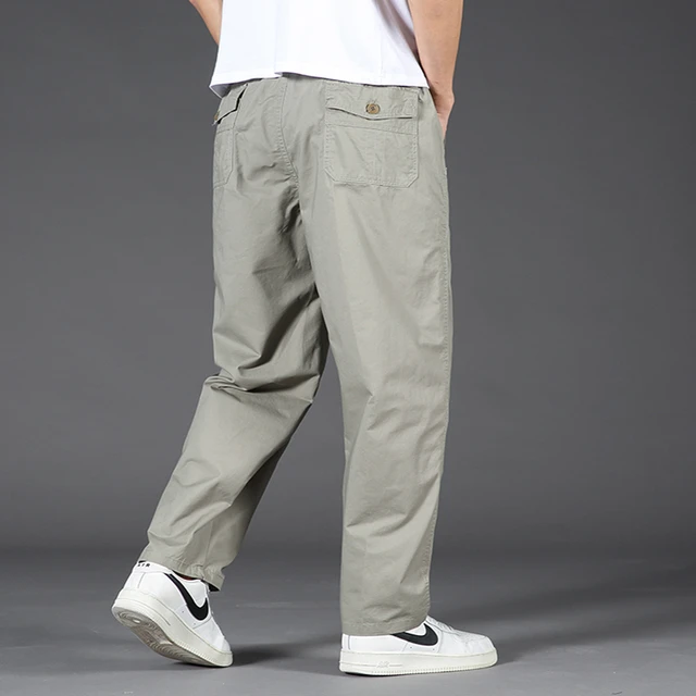 Military Style Casual Multi Pocket Cargo Pant  Plus Size Khaki Cargo Pants  - Spring - Aliexpress