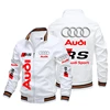 New Audi Motorcycle Jacket Audi RS Logo Printed Men's Jacket Fashion Oversized Outdoor Racing Jacket Cycling Men's Outerwear 2