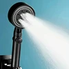 One Touch Water Stop Handheld Shower Head 5 Modes Adjustable High Pressure Black Shower Head Bathroom Accessories 1