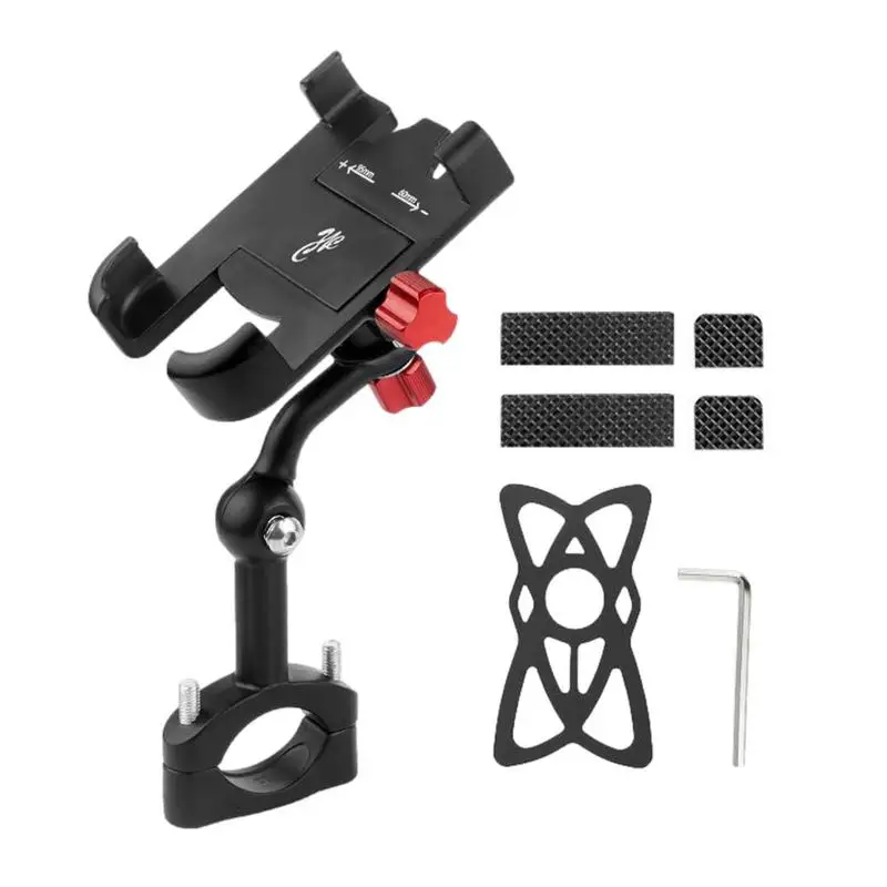 

Bike Phone Holder Anti-Shake Phone Mount Shockproof Aluminum Alloy Phone Bracket Anti-Scratch Stable Phone Holder Bicycle