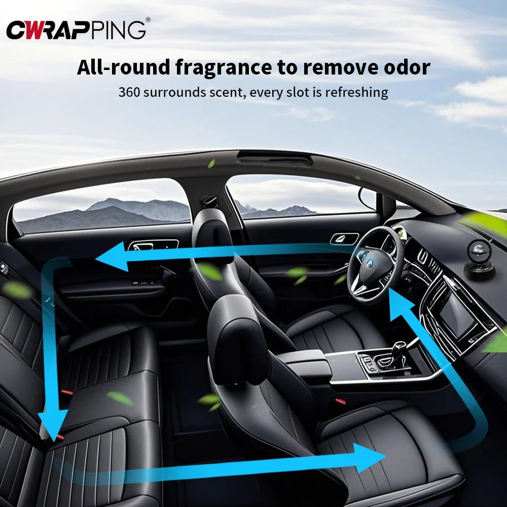 معطر هواء للسيارة دوار تلقائي 360 درجة ° زينة لوحة...