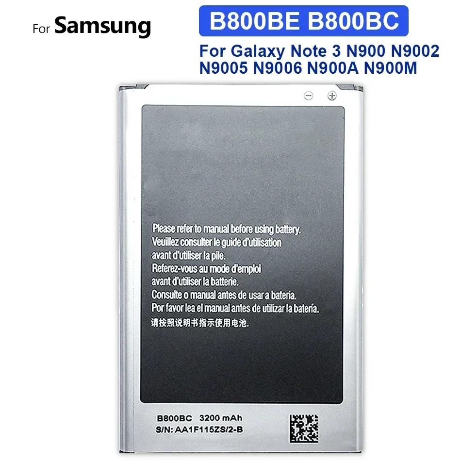 

Аккумулятор для Samsung Galaxy Note 3, B800BC, B800BU, B800BE, 3200 мАч, N900, N9002, N9005, N9006, N9008, N9009