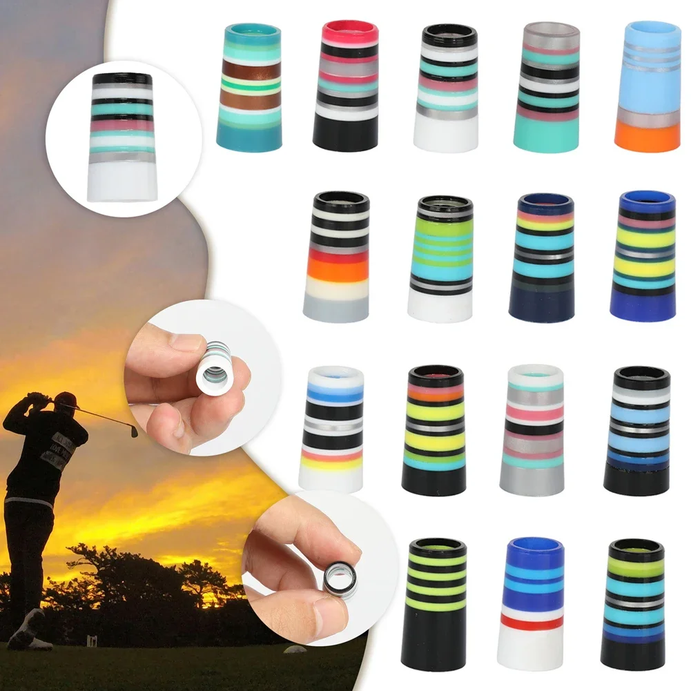 1PC Golfing Tapered Ferrules Fit 1.4x2.45x1.17cm Tapered and Parallel Shafts Colorful Striped Golfing Iron Ferrules