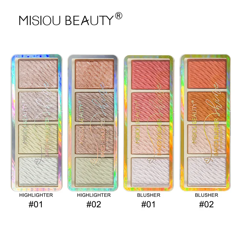 Face Contouring Palette All-In-One Highlight Bronze Blush Eyeshadow Nose Contour Kit Matte Shimmer Makeup for Cheeks