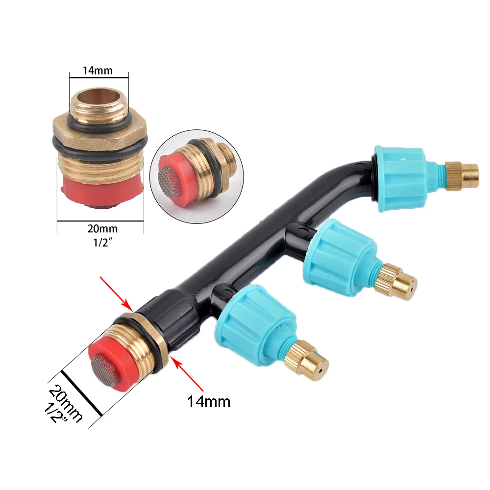 Irrigation Sprinklers Agricultural Copper Atomizing Sprayer Nozzle Single/Double/Three Nozzle Head Garden Lawn Pesticide Spraying