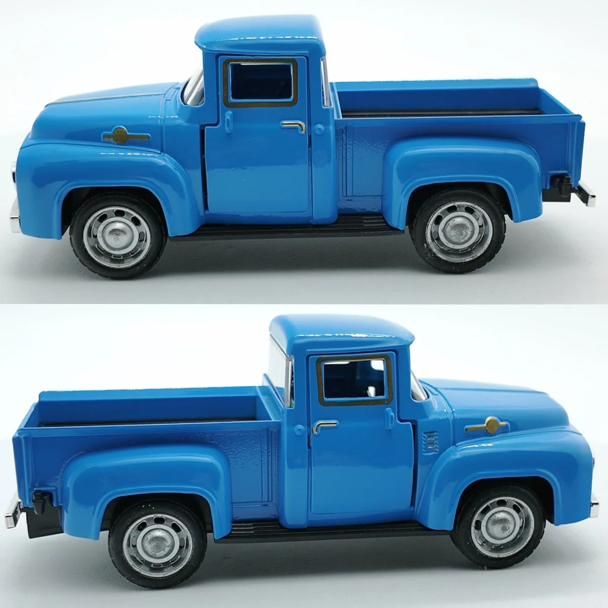 Classic Vintage Pickup Truck Toy Car with Pull-Back Function and Opening Doors