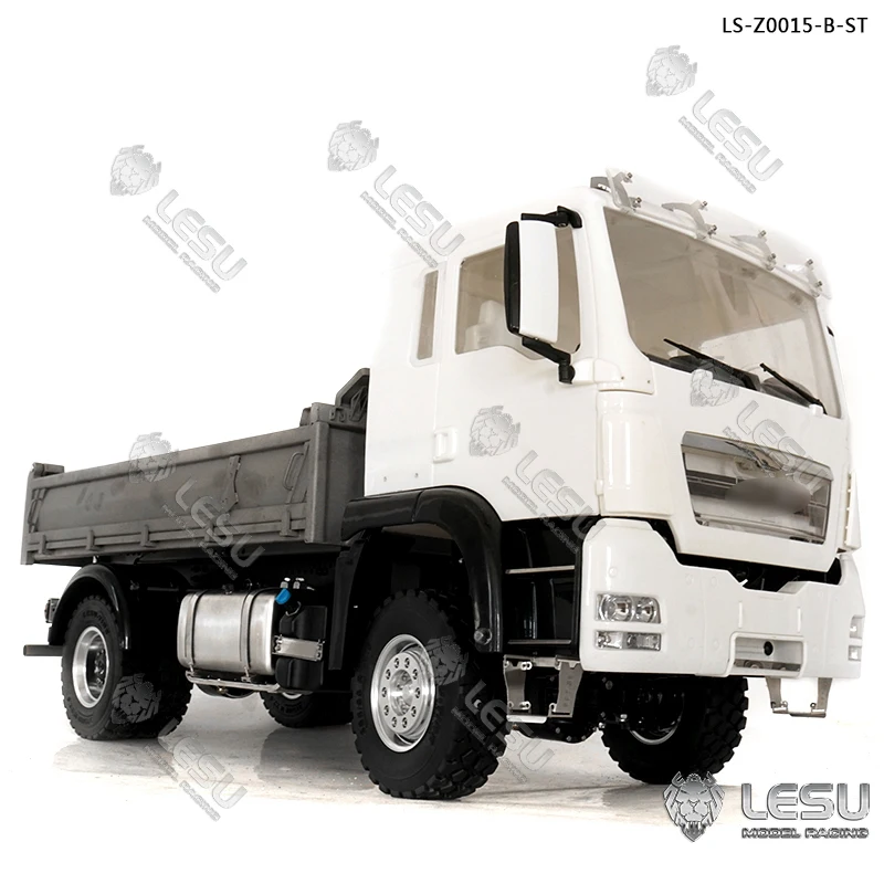 Lesu 1/14 TGS Metal 4*4 Chassis Dumper Truck B Model Light Sound Motor ESC Boys Gifts TH16799-SMT4 2