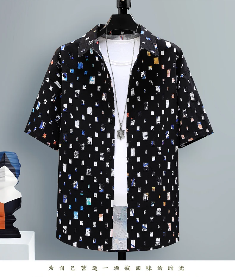 Summer 2 Pieces Set Tracksuit Men's Fake Two Shirt Shorts Harajuku Streetwear Oversized Men Sets Short Outfits Suits