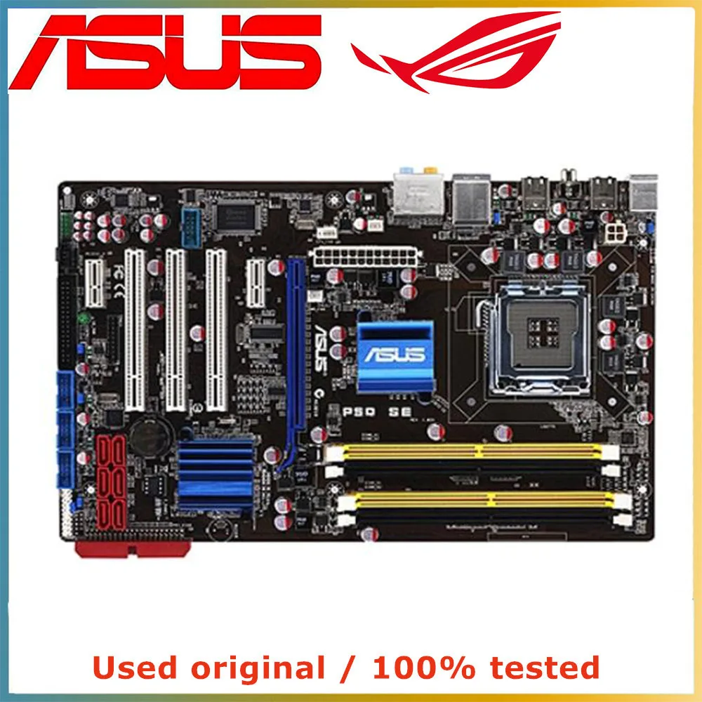 

Для Intel P45 для ASUS P5Q SE компьютерная материнская плата LGA 775 DDR2 16G десктопная материнская плата SATA II PCI-E 2,0 X16