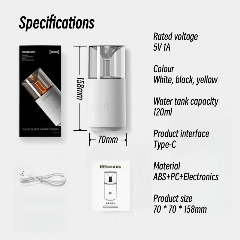 Mini Portable Car Aromatherapy Essential Oil Diffuser with LED LightHome Office Table USB Electric Aroma Air Humidifier Diffuser 6