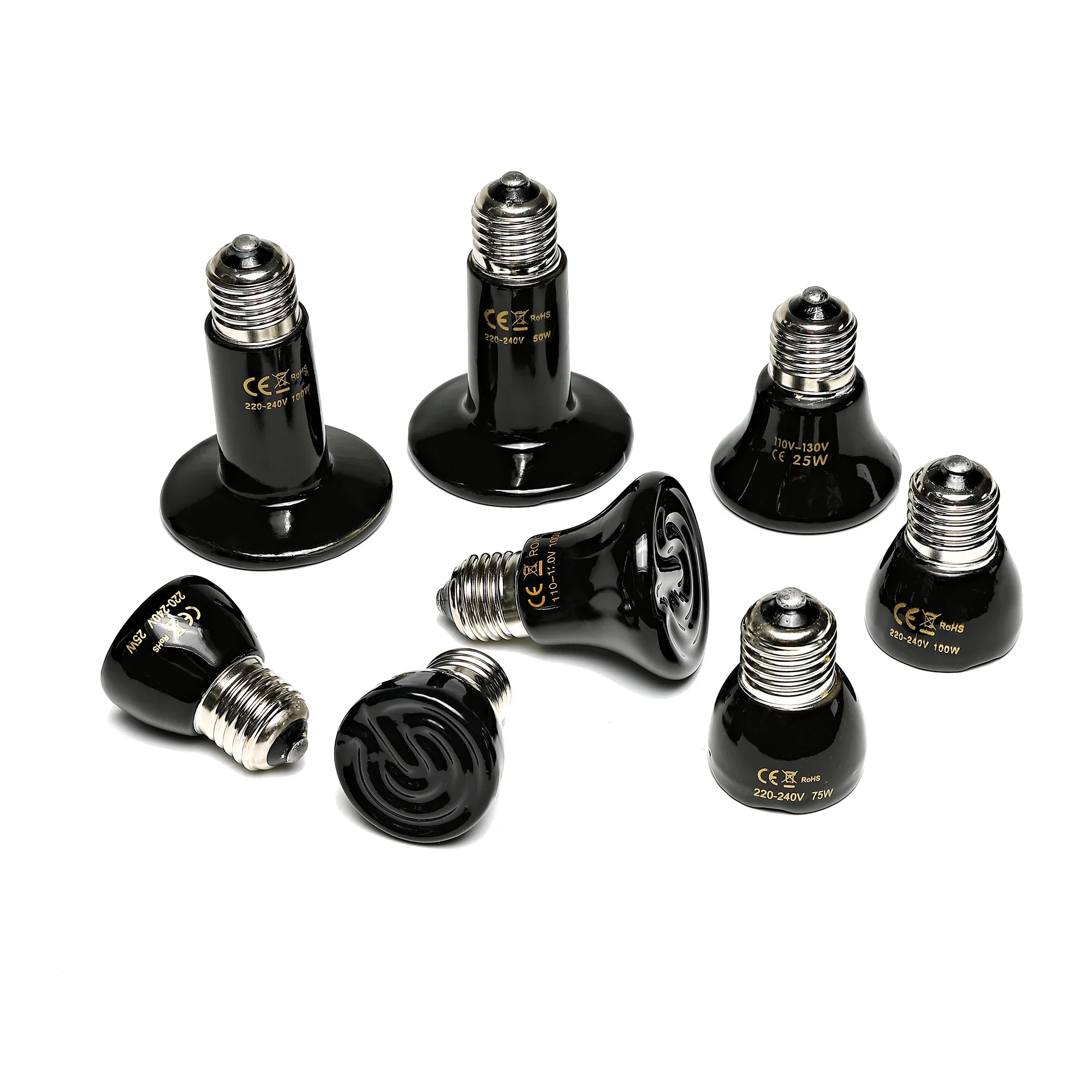 Reptile Infrared Ceramic Heating Lamp 110V 220V Heat Emitter Light Bulb 25W 50W 75W 100W reptile heating lamp,reptile light bulb,reptile lamp bulb,heating lamp bulb