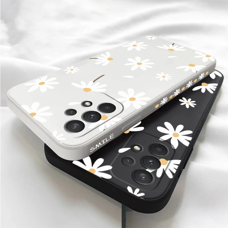 White Sunflower Silicone Phone Case - Shatterproof Camera Protection with Thin Soft Back Cover