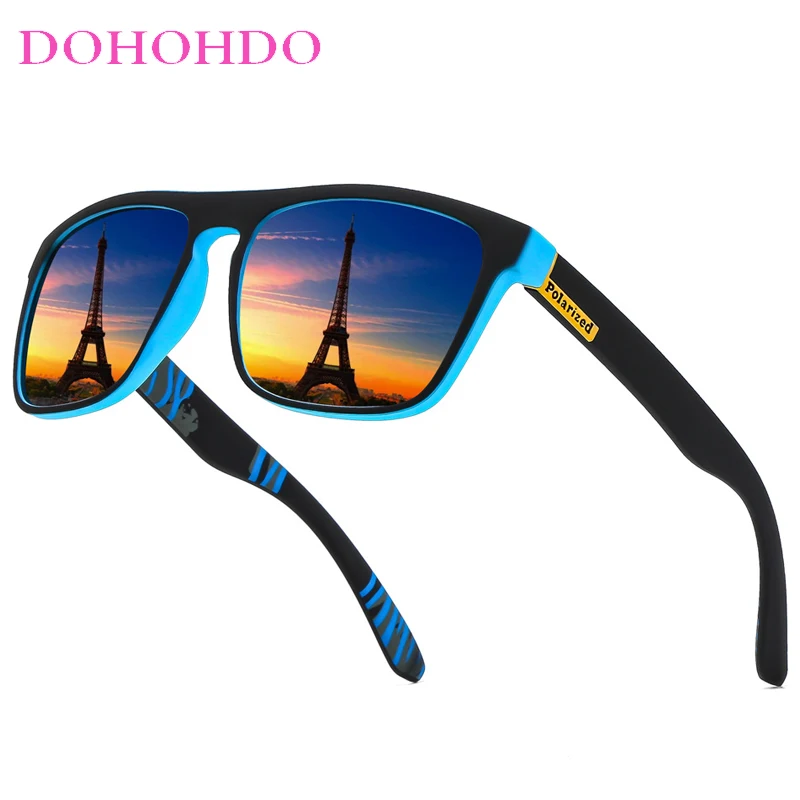 New Fashion Square Vintage Occhiali Da Sole Polarizzati Uomo Donna Retro Driving Fishing Luxury Brand Designer Occhiali Da Sole Uv400 Eyewear