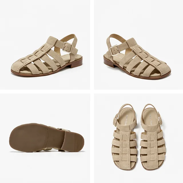 صندل نسائي من جلد الغزال