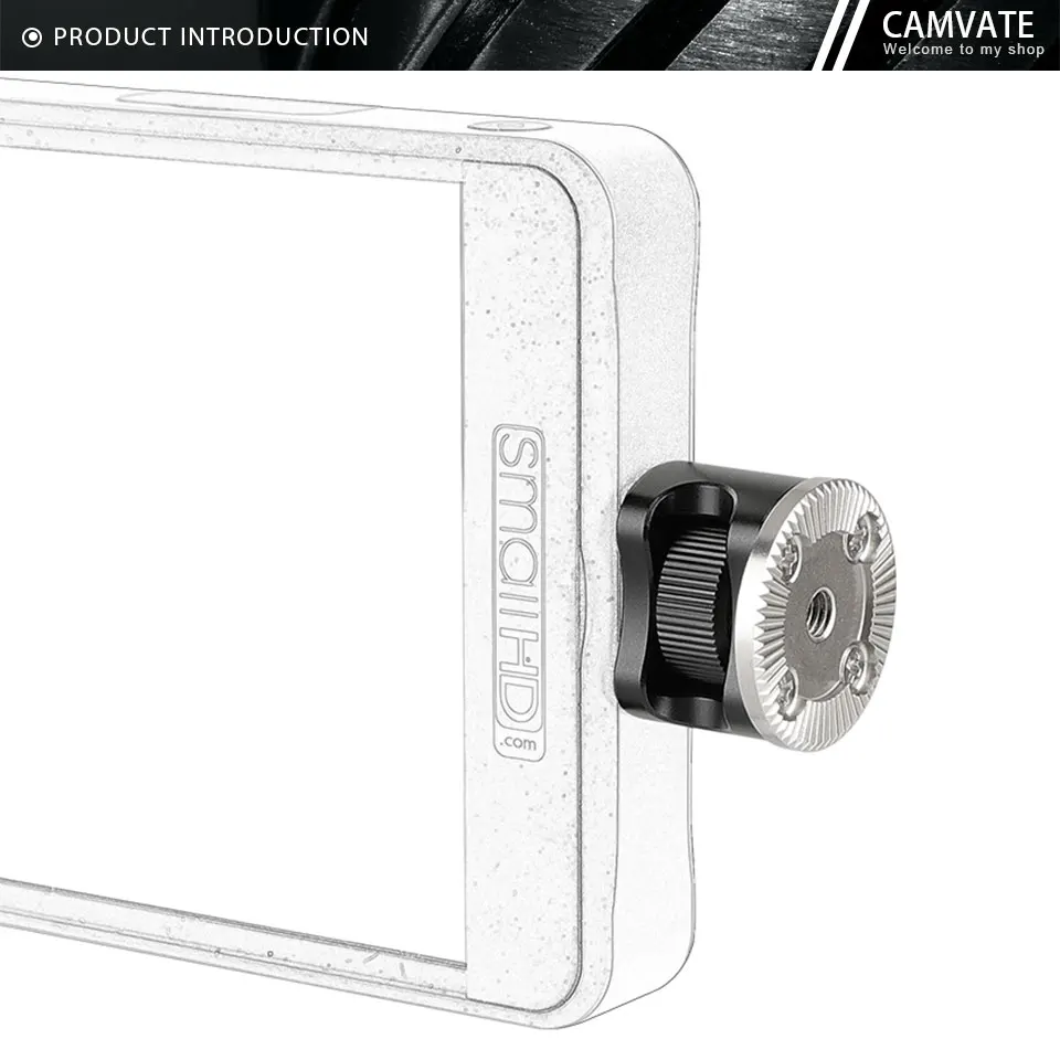 ARRI Rosette Mount With 1/4"-20 Thumbscrew & M6 Female Thread For SmallHD 700 Se