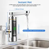 Robinet de chauffage électrique instantané, robinet de chauffe-eau sans réservoir, robinet de chaleur rapide en acier inoxydable pour la cuisine 4