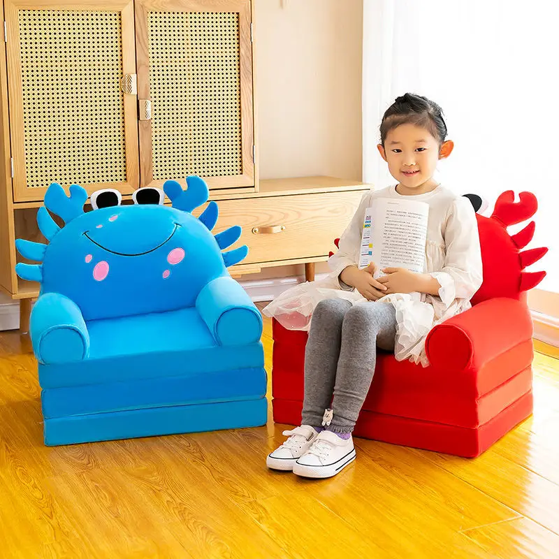 Cute fashion Kids Girl Princess Sofa Children Sofa removed and washed Children's couch Cartoon lazy folding sofas Furniture