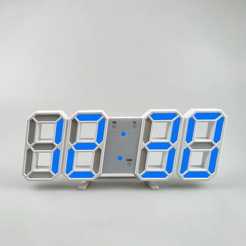 3D Large LED Digital Wall Clock Date and Time Celsius Night Light Display Table Desktop Clock Living Room Alarm Clock Home Decor 