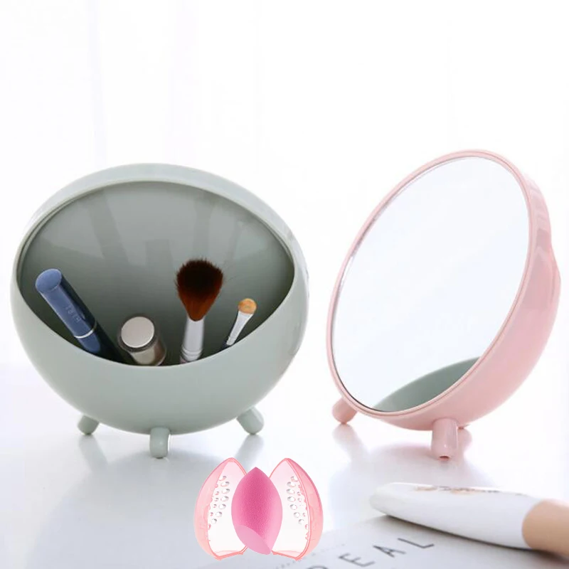 1 Pc Beauty Cosmetic Sponge Storage Box Makeup Powder Puff Empty Egg