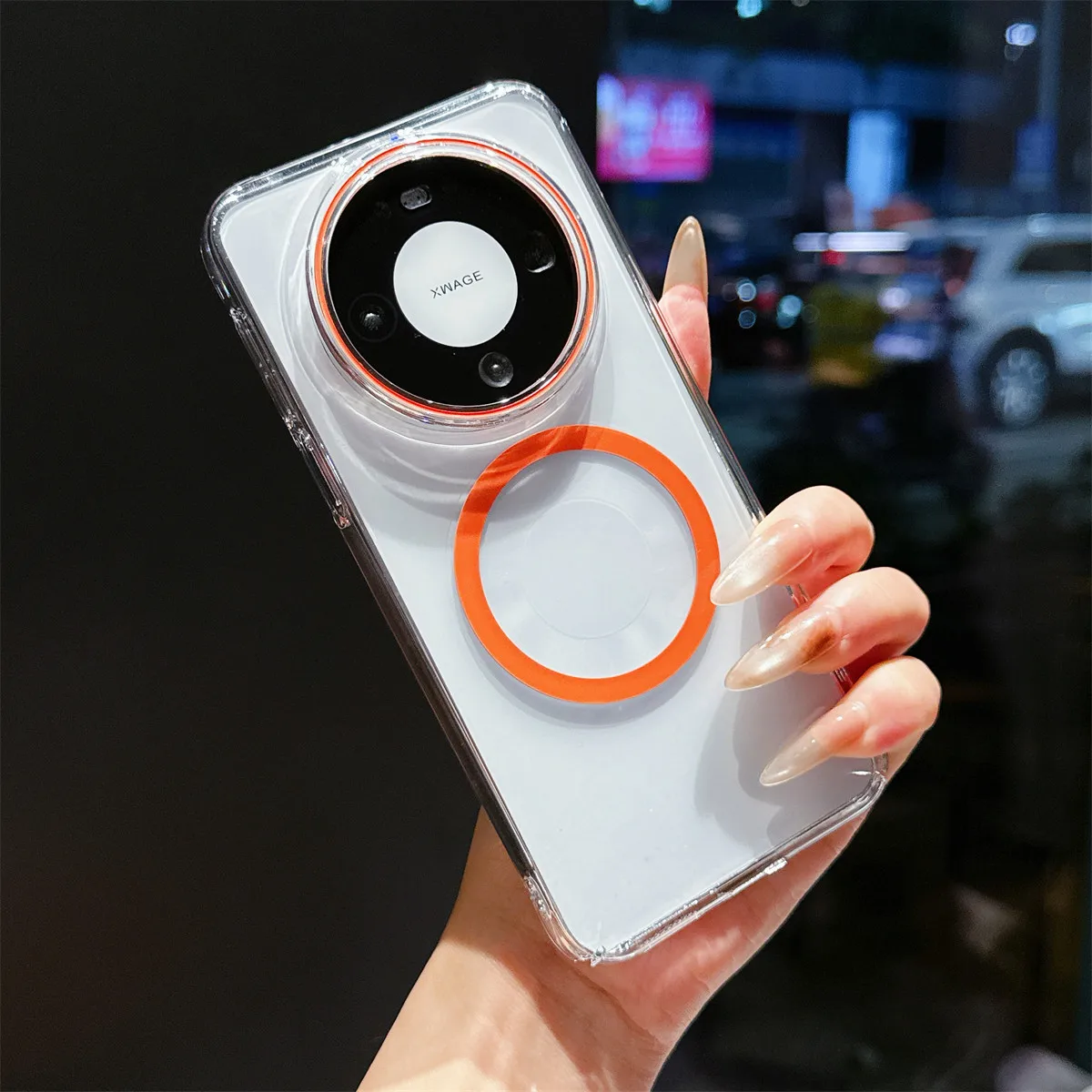 Ultra-Thin Transparent Magnetic Acrylic Case with Wireless Charging Support