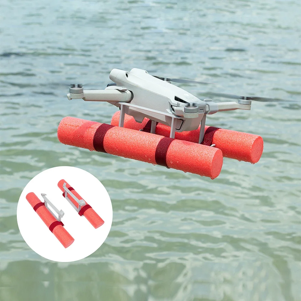 Vue rapprochée des flotteurs du Kit Flotteur et Trépied pour Drone DJI Mini 3 Pro