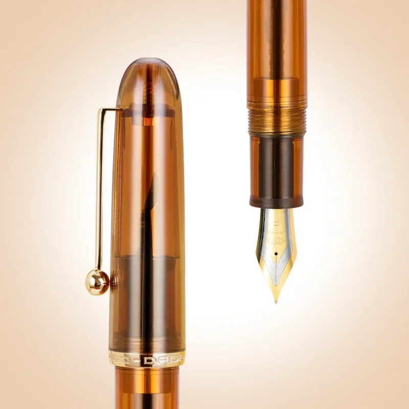 Jinhao 9016 перьевая ручка, акриловые прозрачные цветные роскошные ручки EF/F/M дополнительный тонкий наконечник письменные принадлежности для офиса и школы, канцелярские принадлежности