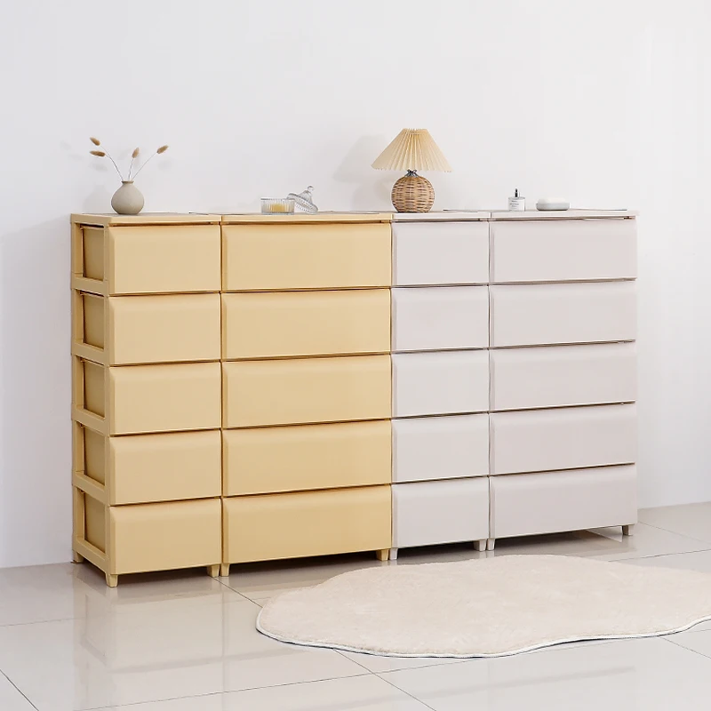 High Quality Plastic Cabinet Space-Saving Rectangle Design Cabinet for Bedroom Book Toy Organizers