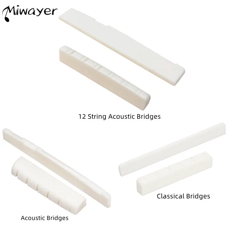 Bridge Real Bone Classical Guitar Bone Nut Guitar 12 Strings 12 6