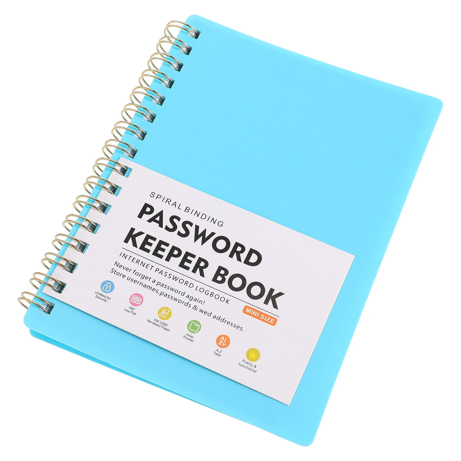 Password Book Address Spiral Mini Books Large Print Refillable Paper Internet Shopping Login with Alphabet Tabs