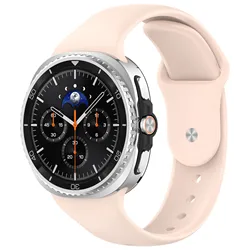 Waterproof Silicone Sport Watchband - Universal Fit, 40mm/44mm - Watch 8 Classic (Pink)