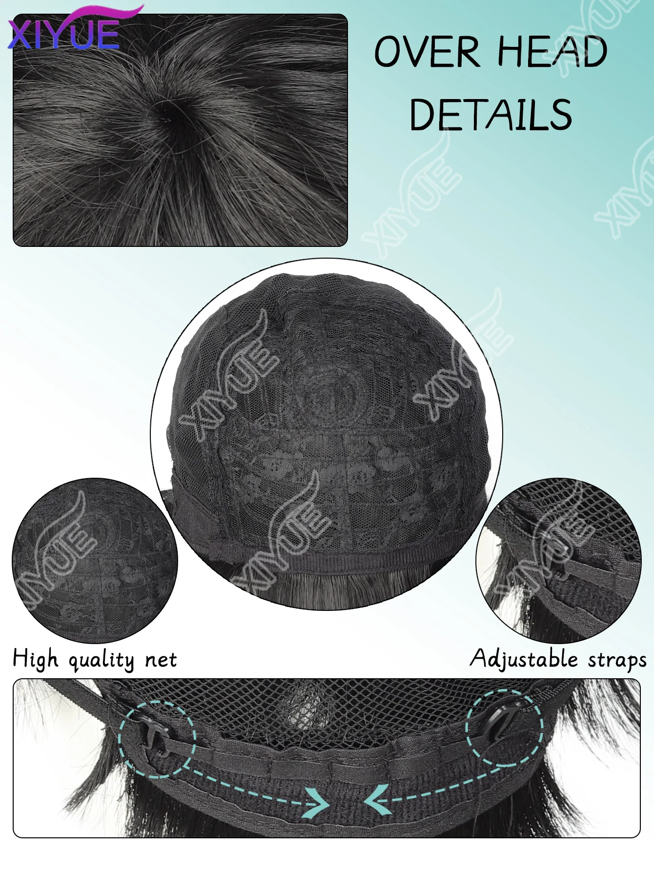 Short Black Men's Cosplay Synthetic Wig for Halloween Christmas Event Costume Party Black Men Wig for Men Women Anime Cosplay