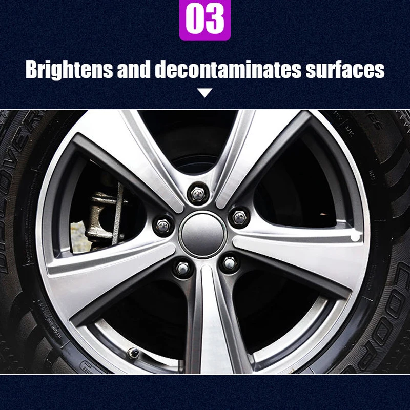 Multi Purpose Rust Remover Spray Metal Surface Car Maintenance for Wheel Cleaning Iron Powder Removal Large Capacity 4