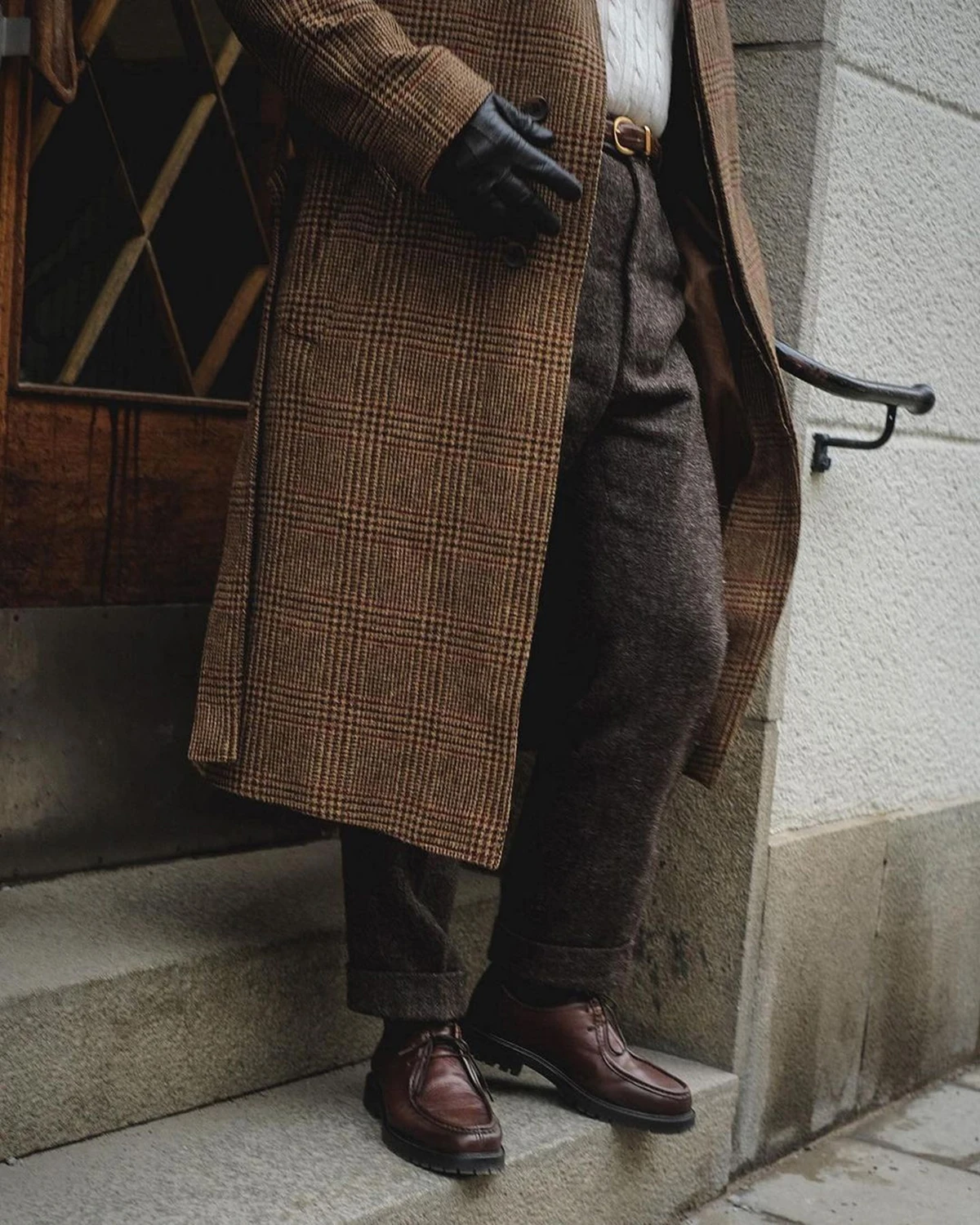 Plaid Autumn Men's Woolen Long Coat Single Breasted Overcoat Male Business Office Leisure Fall Winter Blazer Jackets men woolen coat