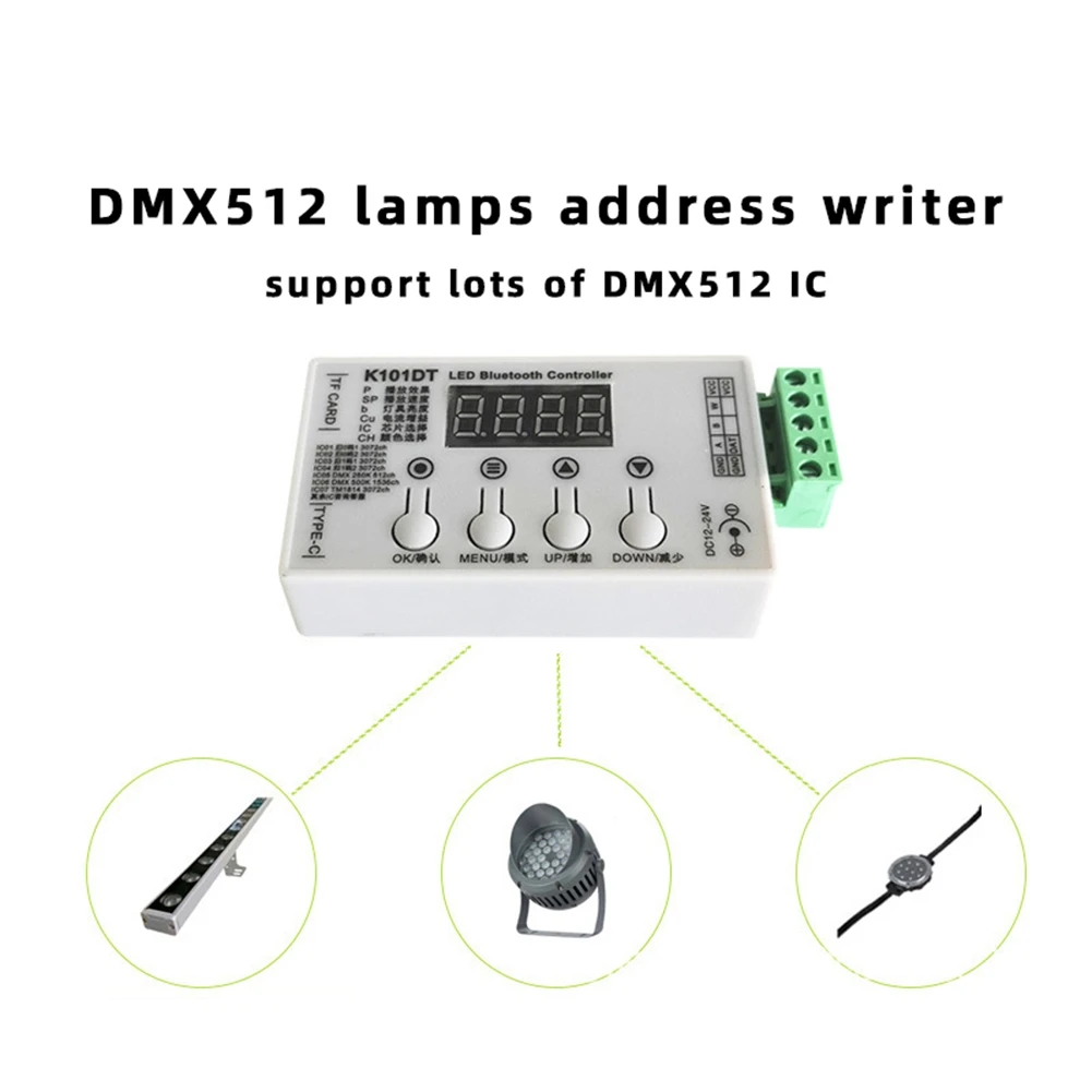 A25P WU-K101DT DMX512 램프 주소 작성기 휴대용 DMX512 램프 주소 작성기 DMX512 램프 주소 작성기