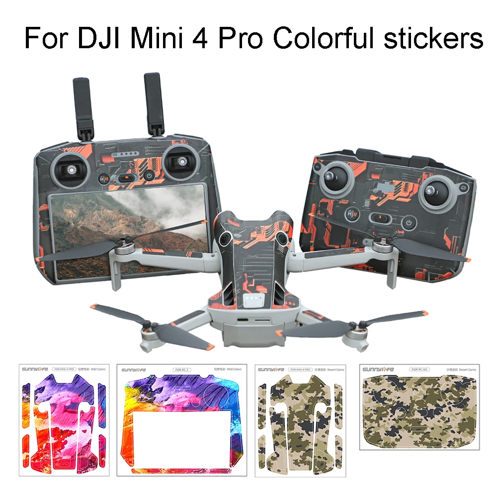 For DJI Mini 4 Pro Sticker Body Arm Protection Film Accessory for Mini 4 Pro Remote Control Sticker